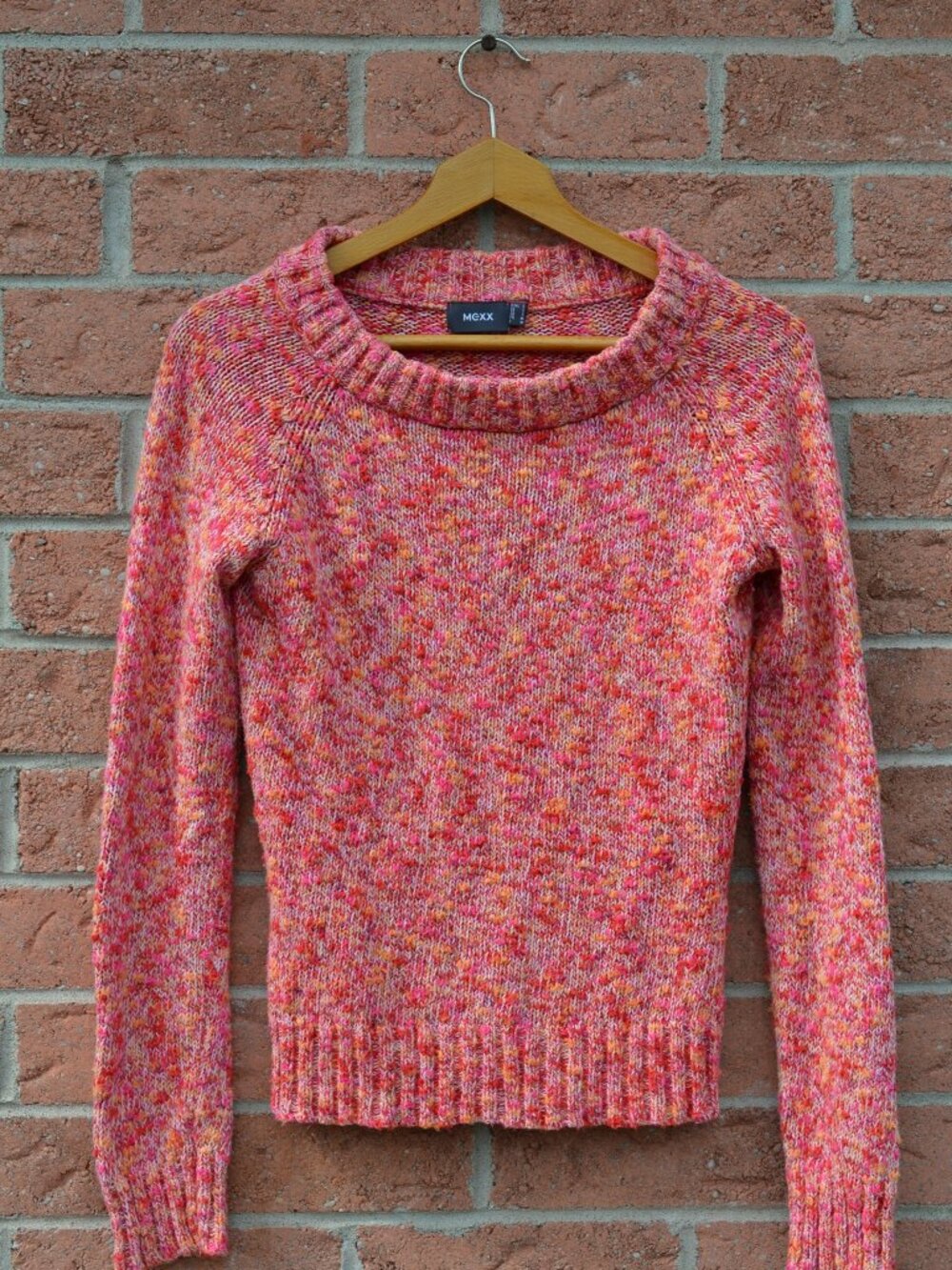 Vintage Mexx Multicolor Coral, Pink, Red Cropped Sweater